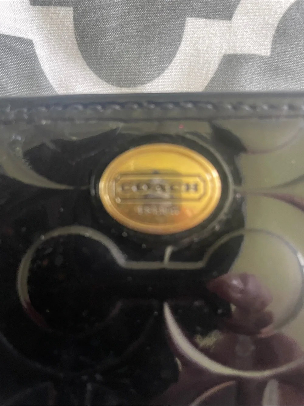Coach Patent Leather Logo Wallet
